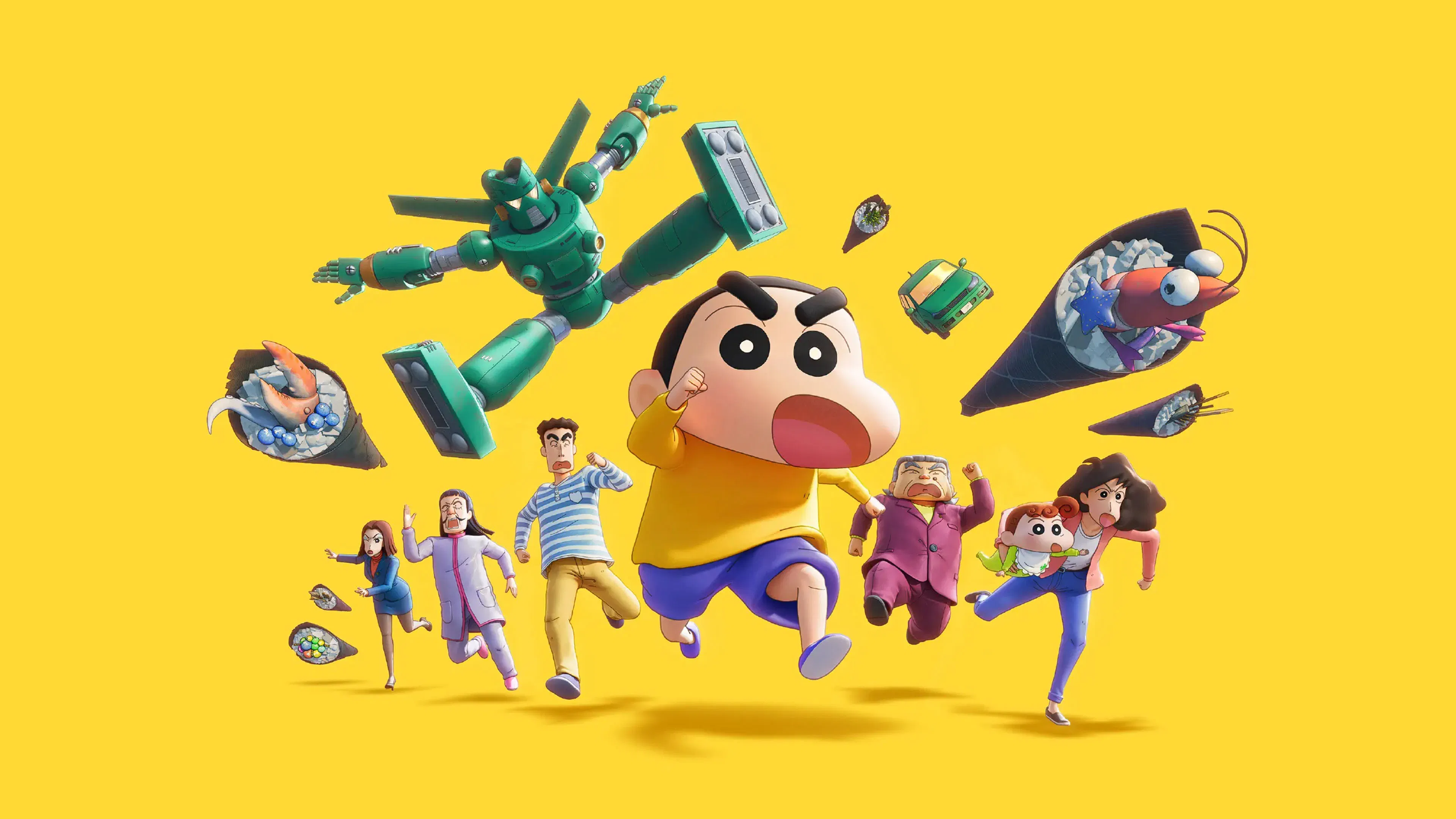 Shin Jigen! Crayon Shin-chan THE MOVIE: Chounouryoku Daikessen - Tobe Tobe Temakizushi banner