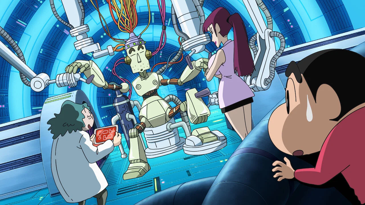 Crayon Shin-chan: Gachinko! Gyakushuu no Robo Tou-chan banner