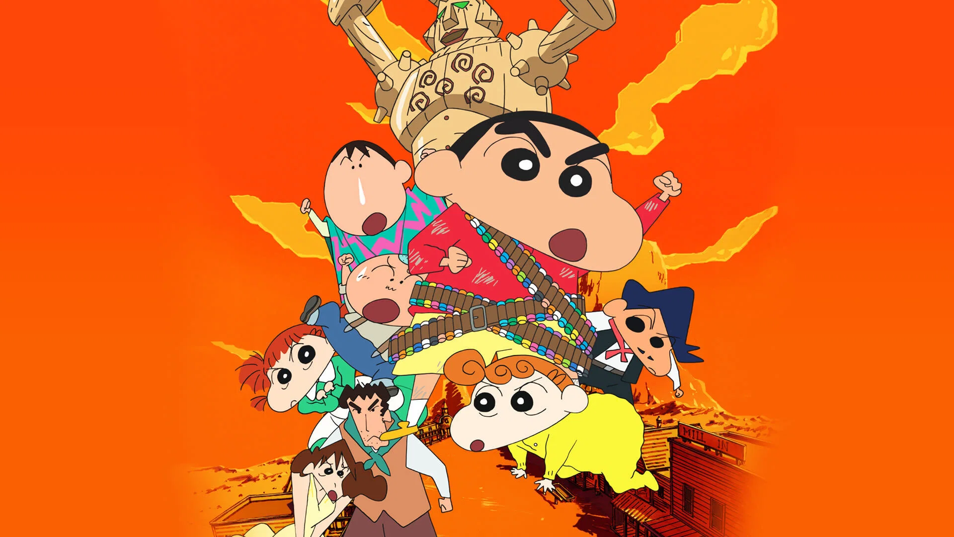 Crayon Shin-chan: Arashi wo Yobu! Yuuhi no Kasukabe Boys banner