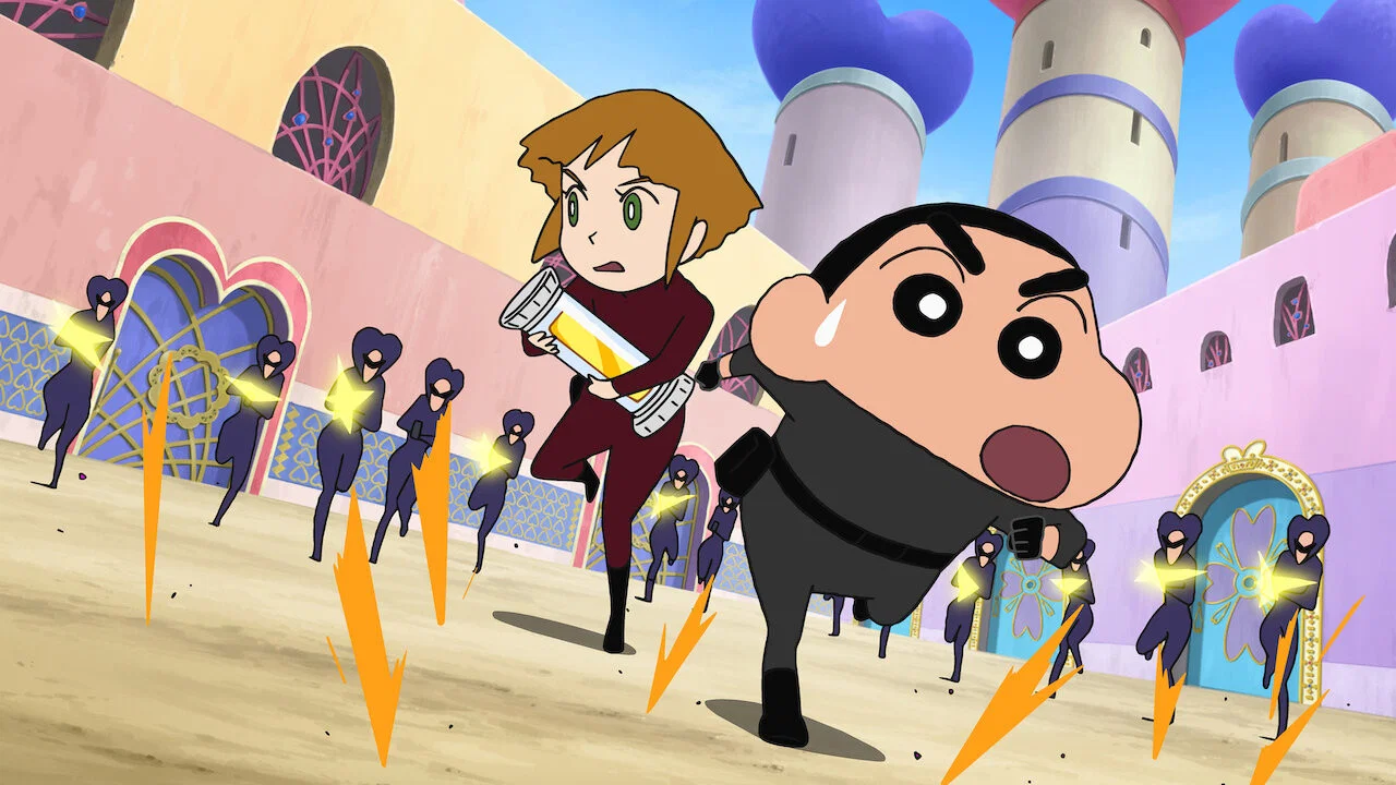 Crayon Shin-chan: Arashi wo Yobu Ougon no Spy Daisakusen banner